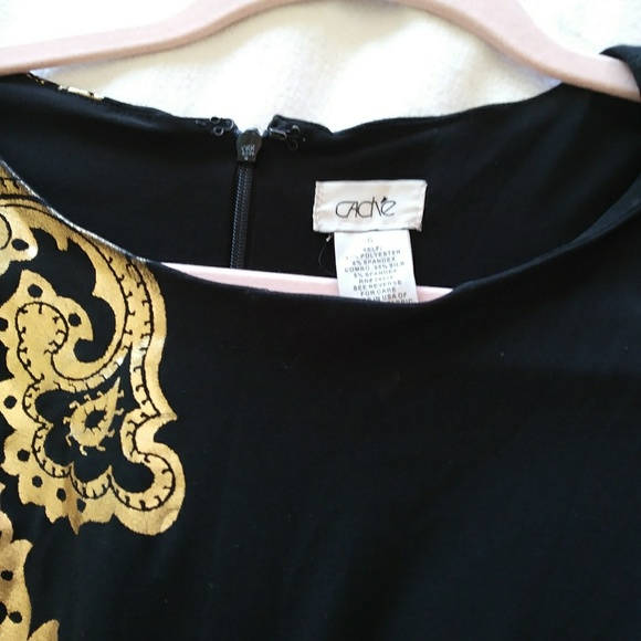 Black and gold Cache dress - Picture 2 of 3